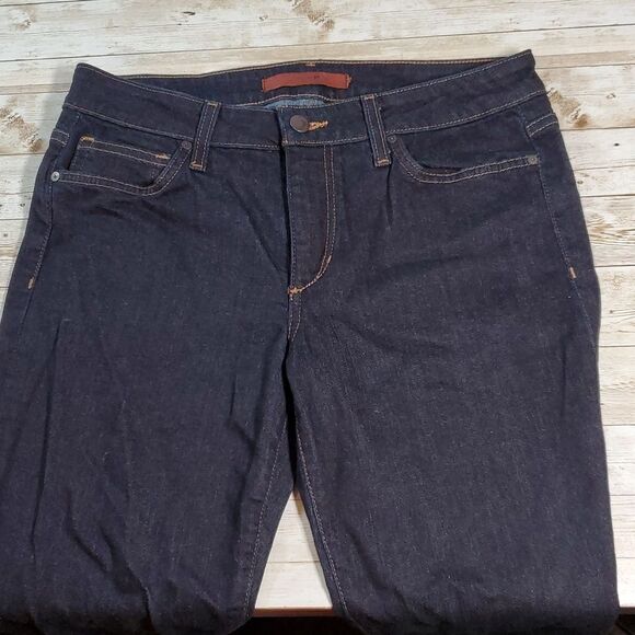 Joe's Curvy Mini Boot Cut Mid Rise Jeans Size 30 Everleight Dark Wash Skinny Leg - Picture 5 of 13